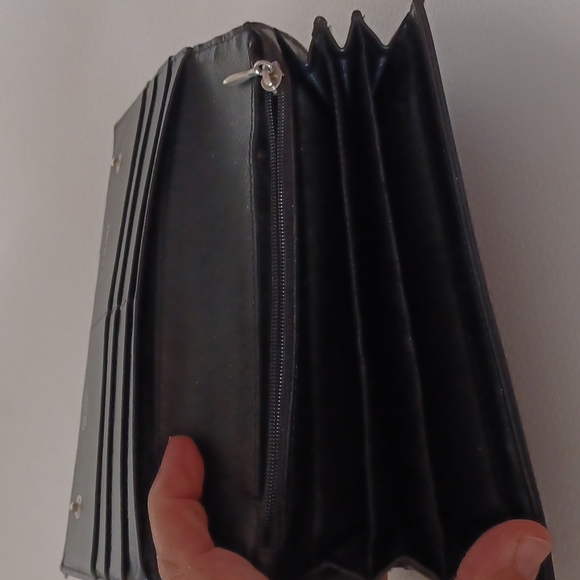 Prada Black Nylon Continental Long Wallet Women - Picture 6 of 10